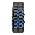 Reloj Acero Samurai Negro Lava Azul